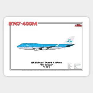 Boeing B747-400M - KLM Royal Dutch Airlines "Old Colours" (Art Print) Sticker